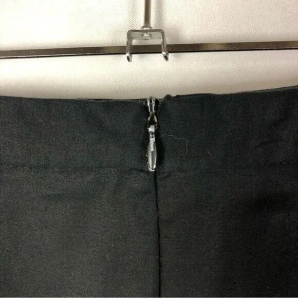 Zara Black Asymmetrical Side Zip Mini Skirt S - Picture 3 of 3